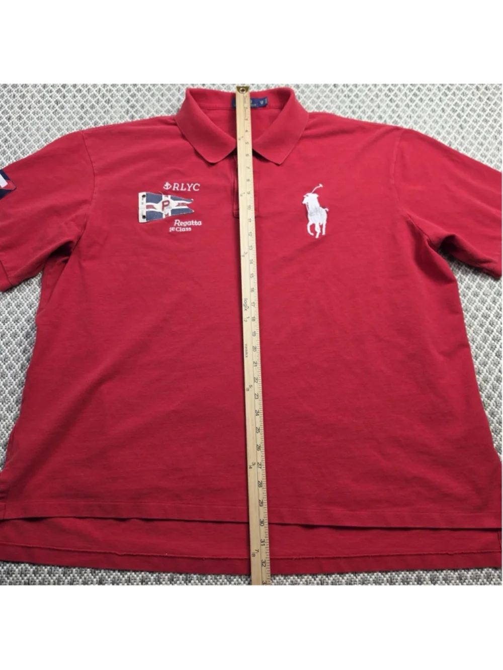 Polo Ralph Lauren Polo Shirt Mens 3XLT Red Big Pony Regatta Nautical Sailing